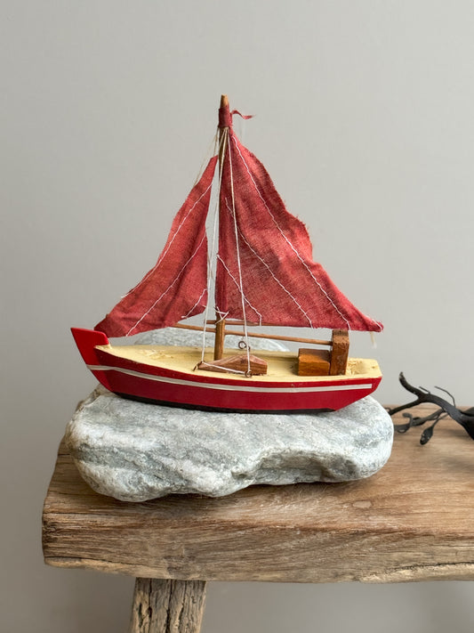 Vintage Wooden Sailing Boat