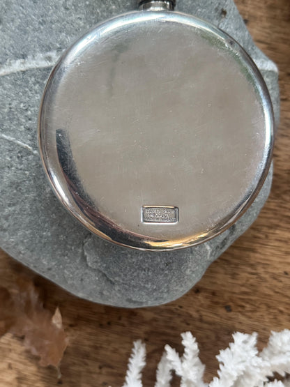 Vintage Silver-Plated David Shaw Hip Flask - Made in England