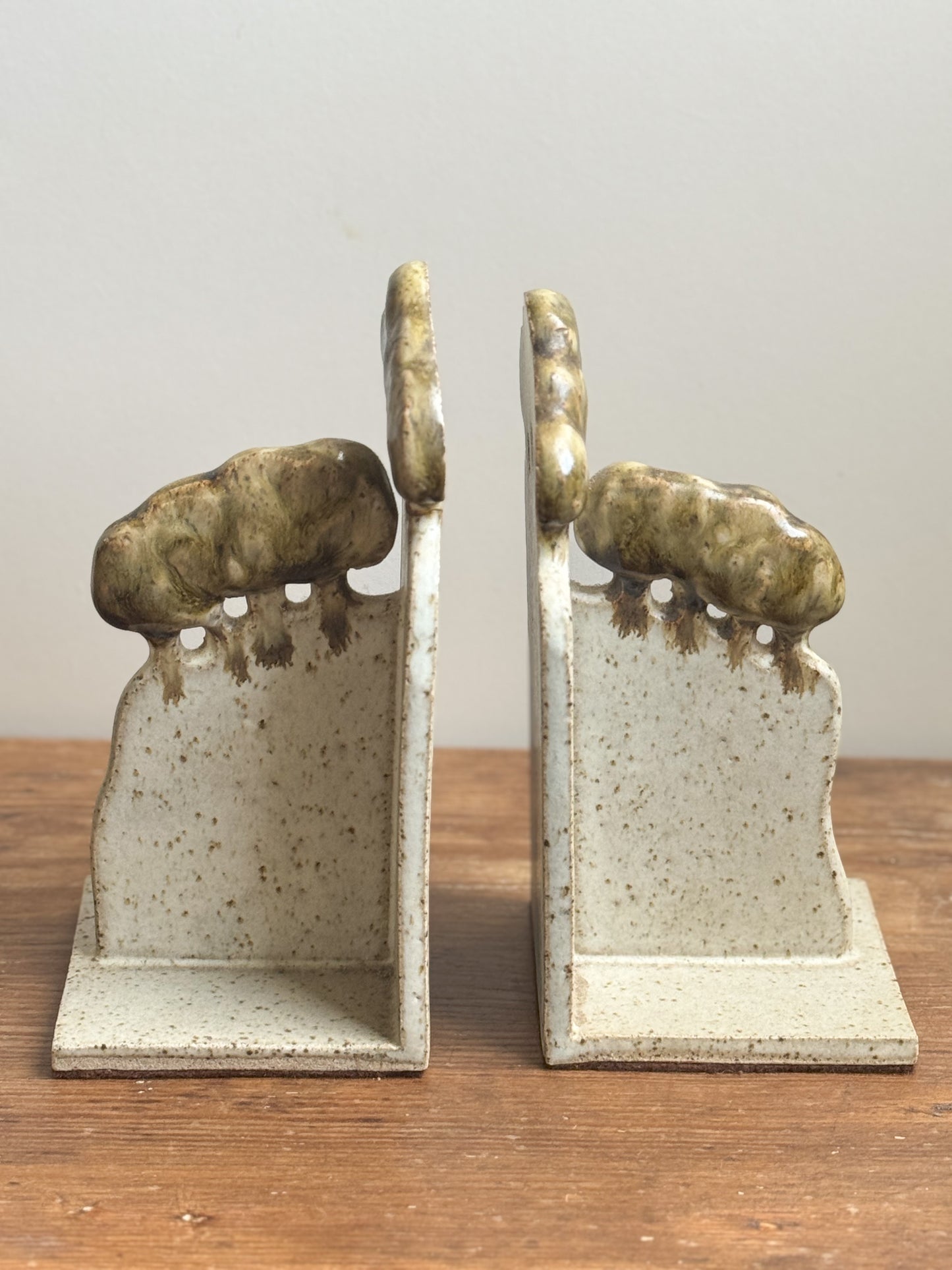 Unique Handmade Studio Pottery ‘Trees’ Book Ends (Pair)