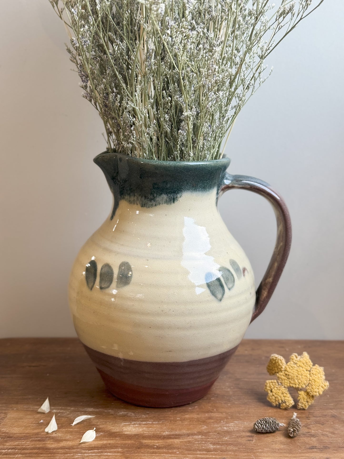 Large Wattisfied Ware Terracotta Slipware Jug