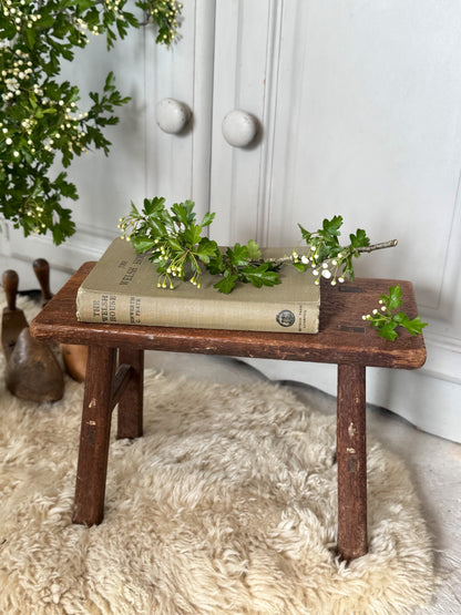Vintage Handmade Wooden Stool