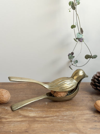 Very Rare Midcentury 1950s German Brass Bird Shaped Nutcracker