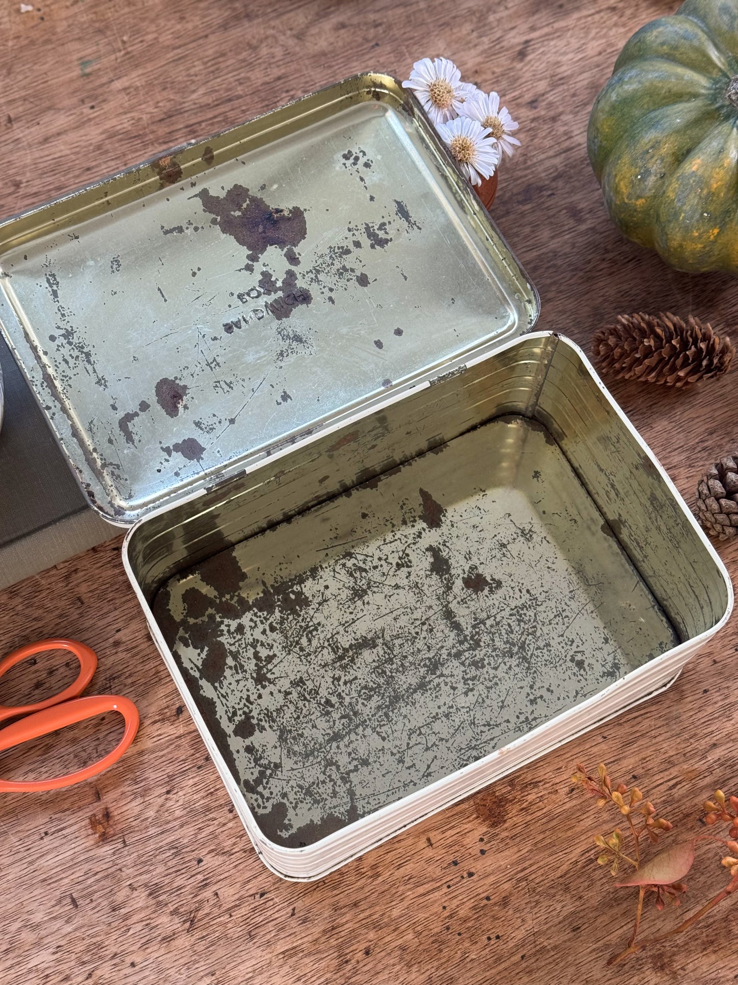Vintage 1950s Tin Sandwich Box (Option 2)