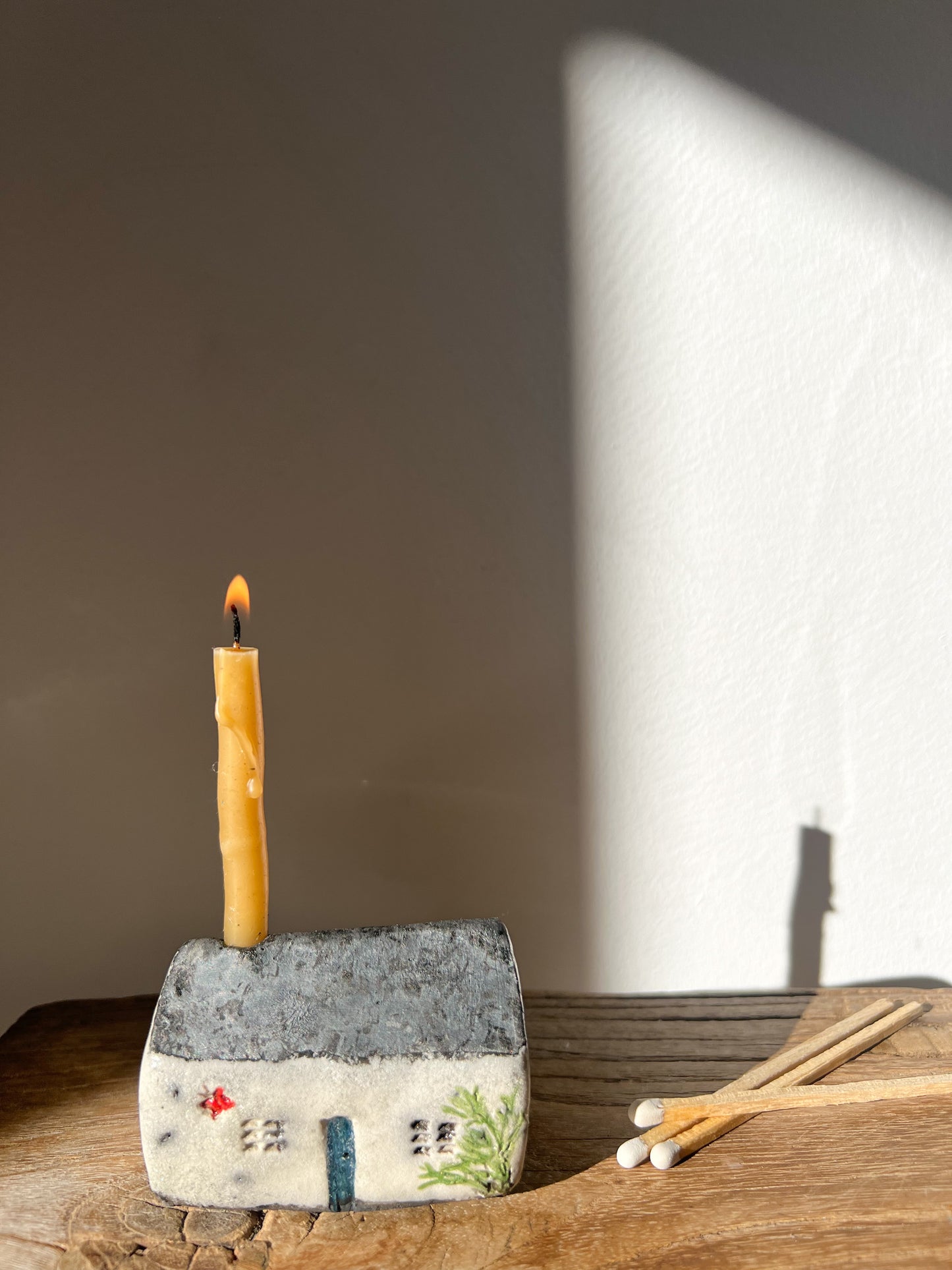 Hiraeth Cottage • Bwthyn Hiraeth Raku Ceramic Candle Holders