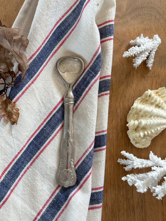 Vintage Italian Shell-Detail Silver-Plated Bottle Opener