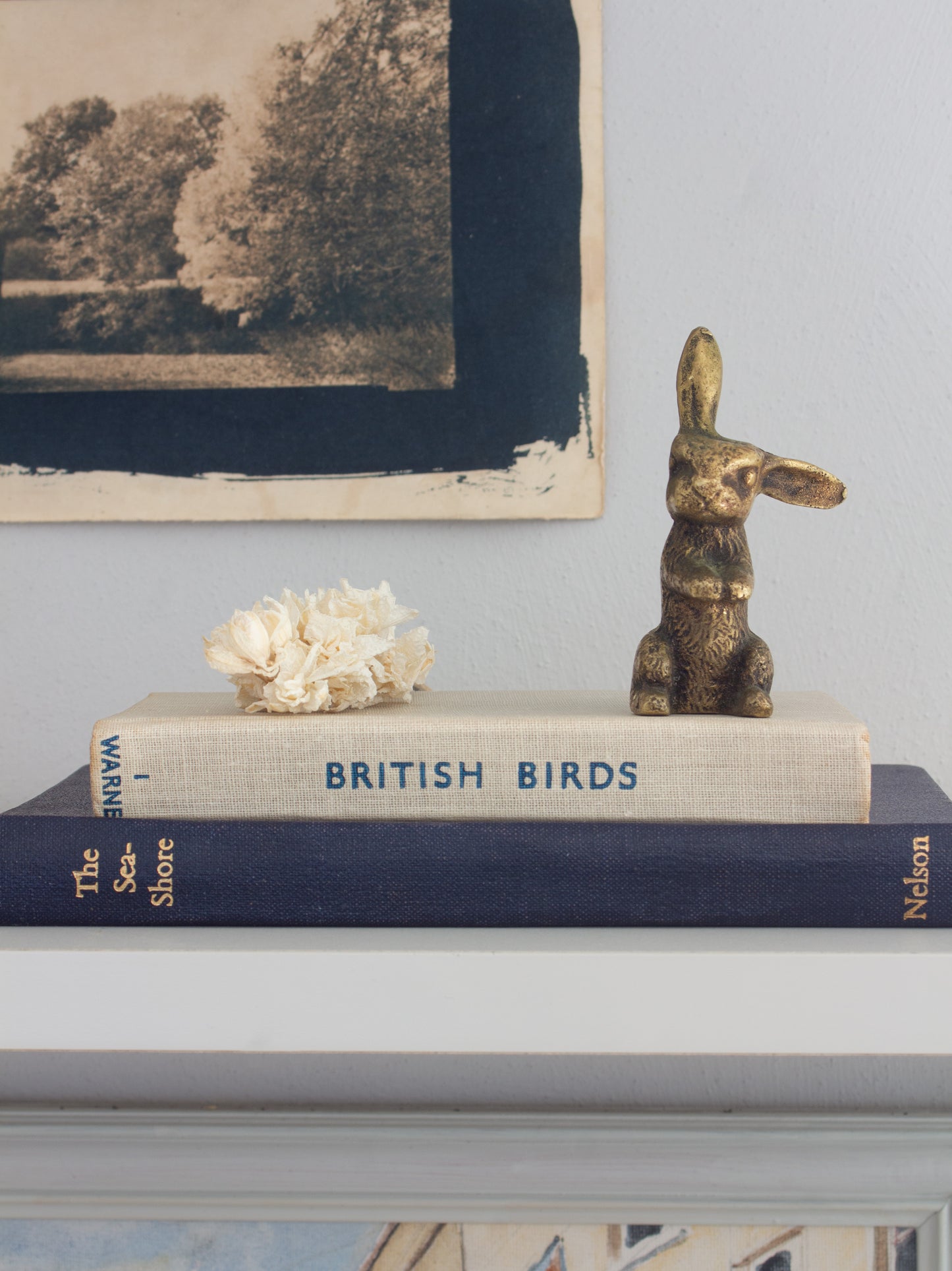 Antique Solid Brass Rabbit Figurine