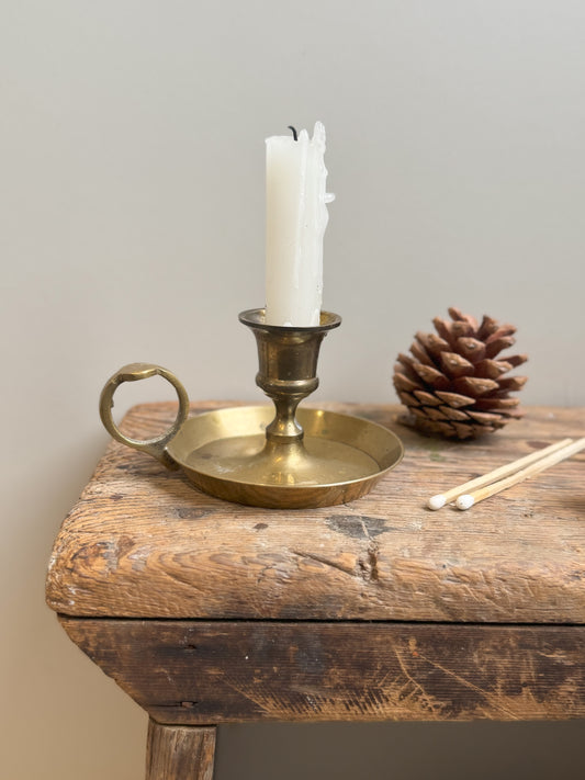 Vintage Indian Brass Chamberstick