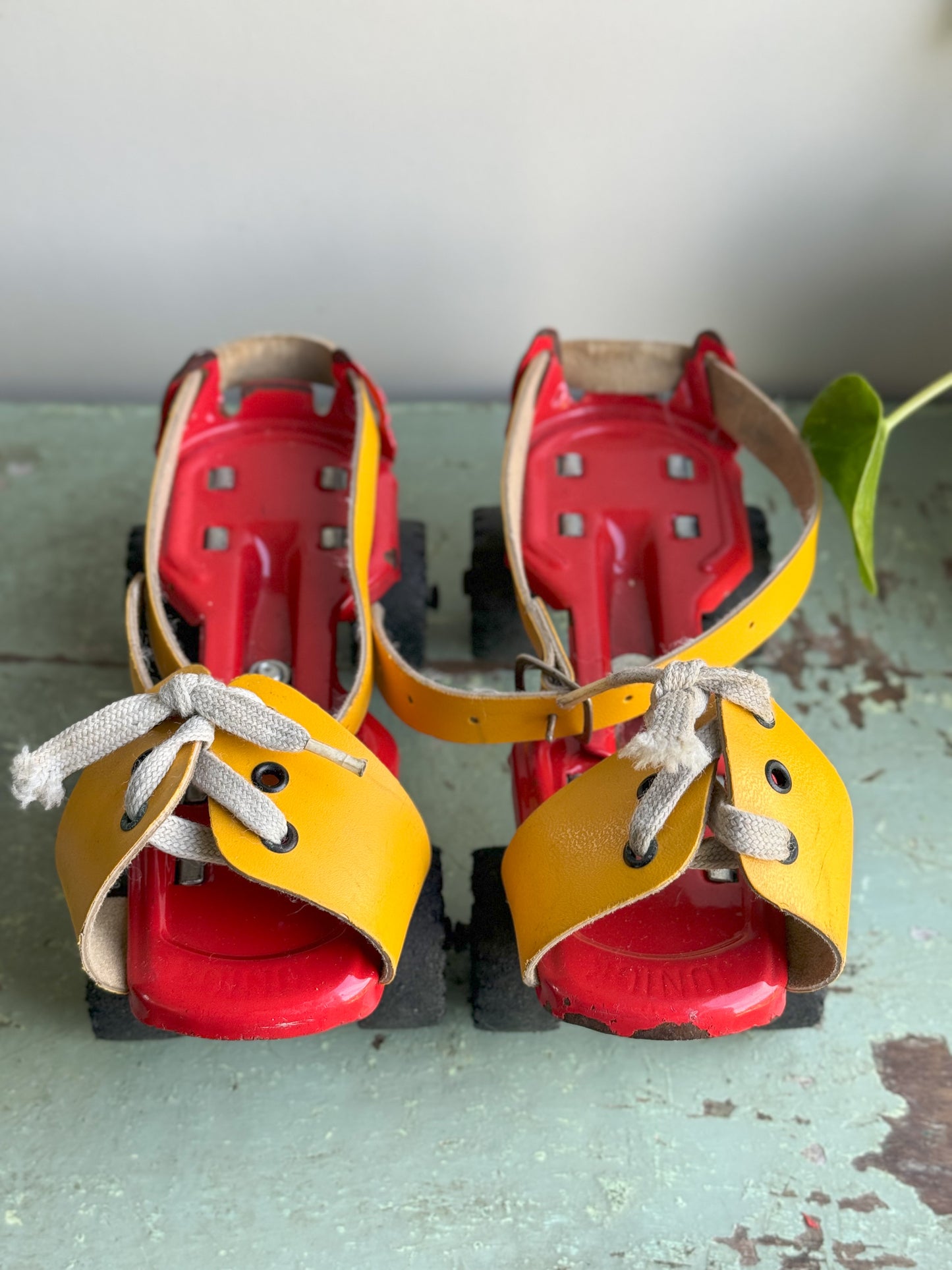 Vintage 1960s Lace Up Junior Roller Skates