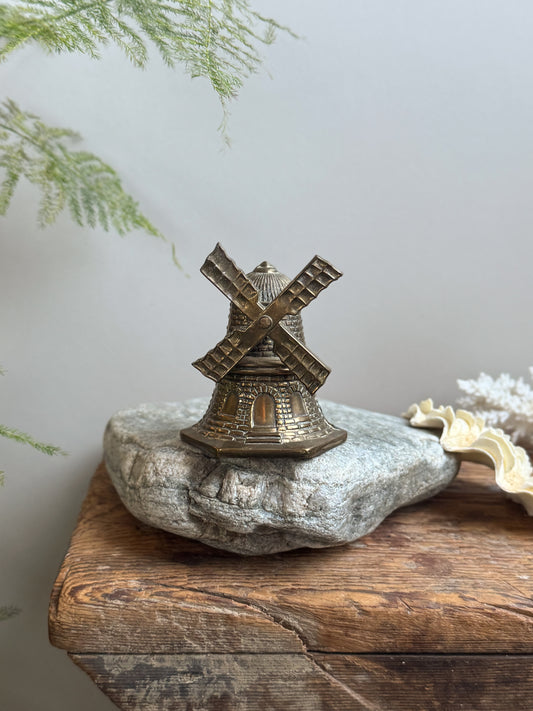 Vintage Solid Brass Windmill Bell