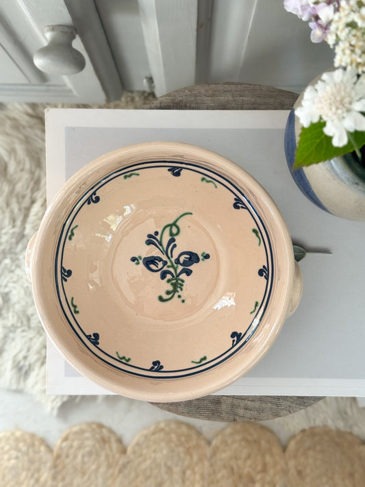 Vintage Mediterranean Studio Pottery Slipware Bowl