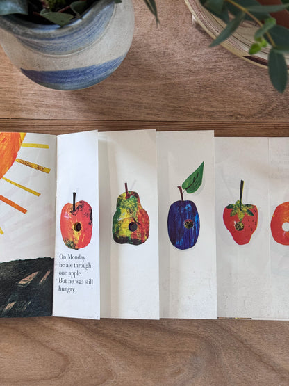 The Very Hungry Caterpillar by Eric Carle, 1976, Puffin Books