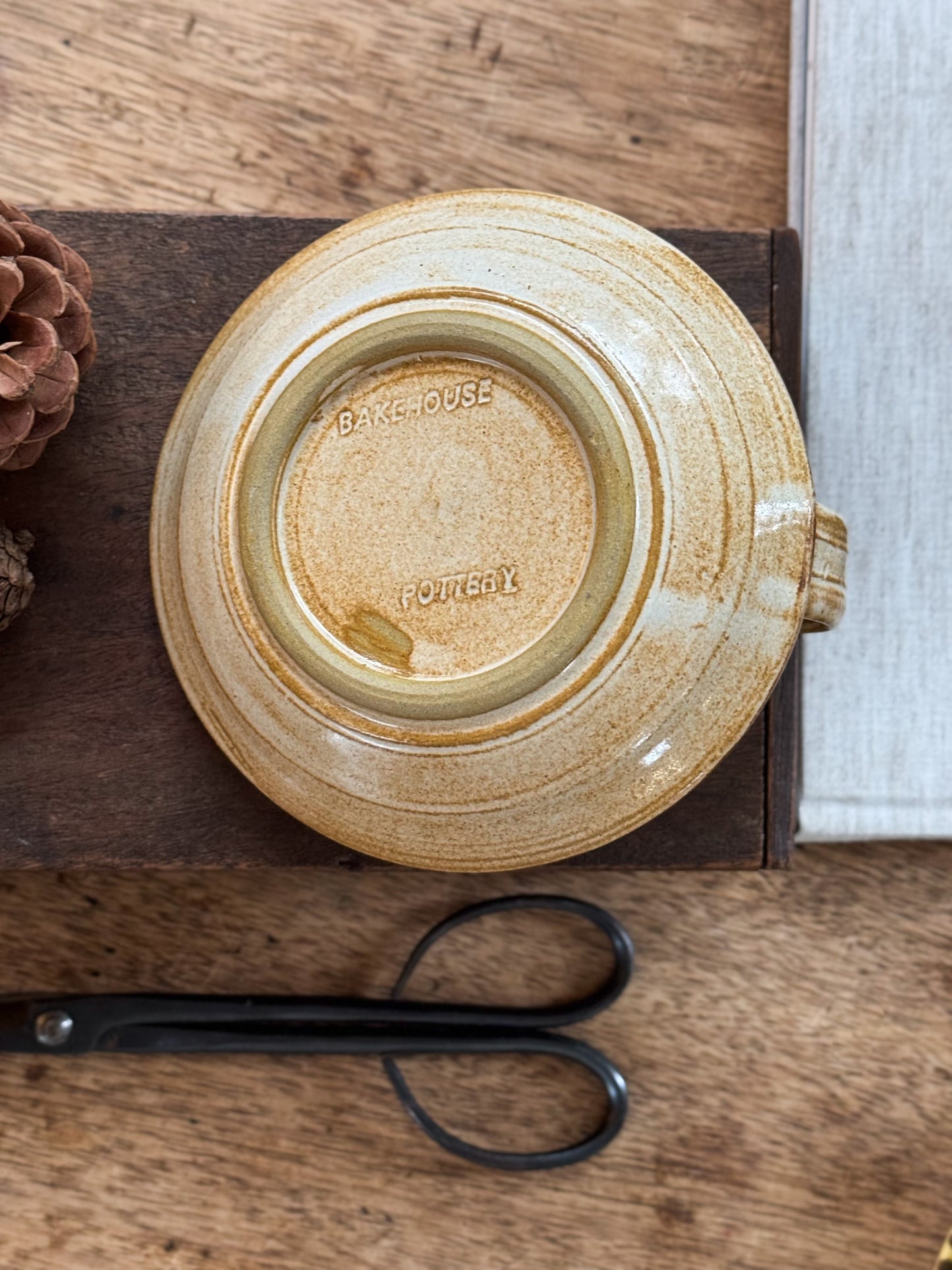 Vintage Studio Pottery Chamberstick, Bakehouse Pottery, Norfolk