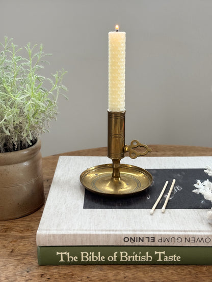 Vintage Midcentury Swedish Brass ‘Twist & Lift’ Chamberstick - MALM