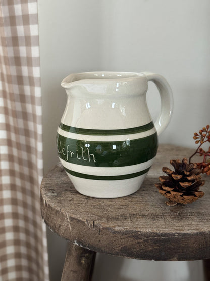 Vintage Welsh Studio Pottery ‘Llefrith’ Milk Jug, Garreg Pottery, Wales