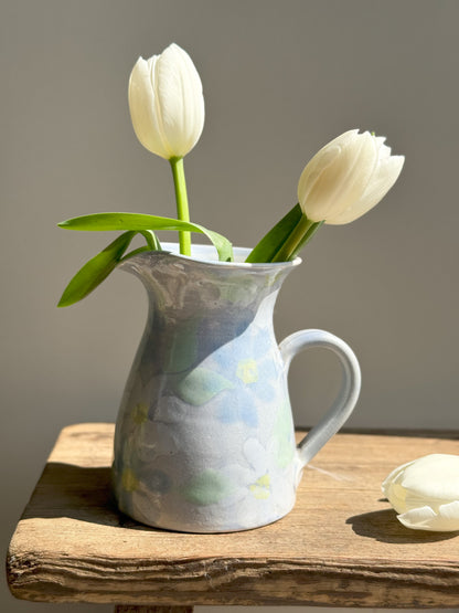 Welsh Studio Pottery Daisy Creamer, Chestnut Pottery