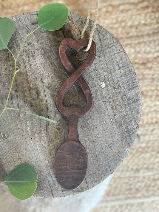 Hand-Carved Welsh Love Spoon (Option 2)