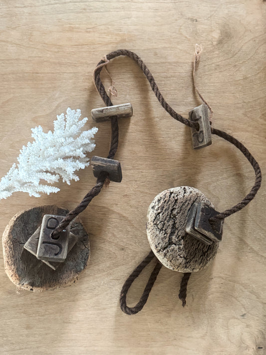 Vintage French Fishing Boat Floats, Hand-Carved with Initials ‘JP’