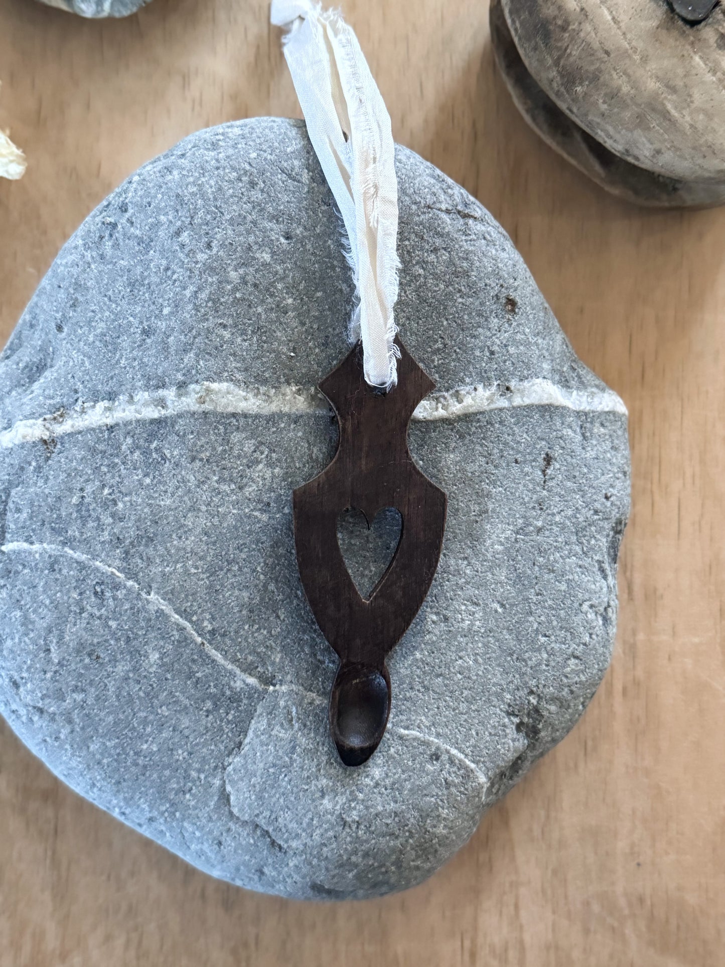 Vintage Miniature Hand-Carved Welsh Love Spoons (Multiple Options)