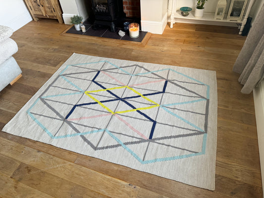Rare 2014 IKEA 100% Wool Handmade Rug Designed by Textile Artist Margrethe Odggaard