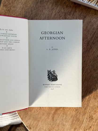 Georgian Afternoon - L. E. Jones
Vintage hardback, 1958, Rupert Hart-Davis