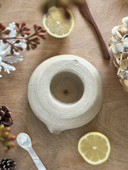 Vintage Studio Pottery Lemon Squeezer, Sea Blue Glaze