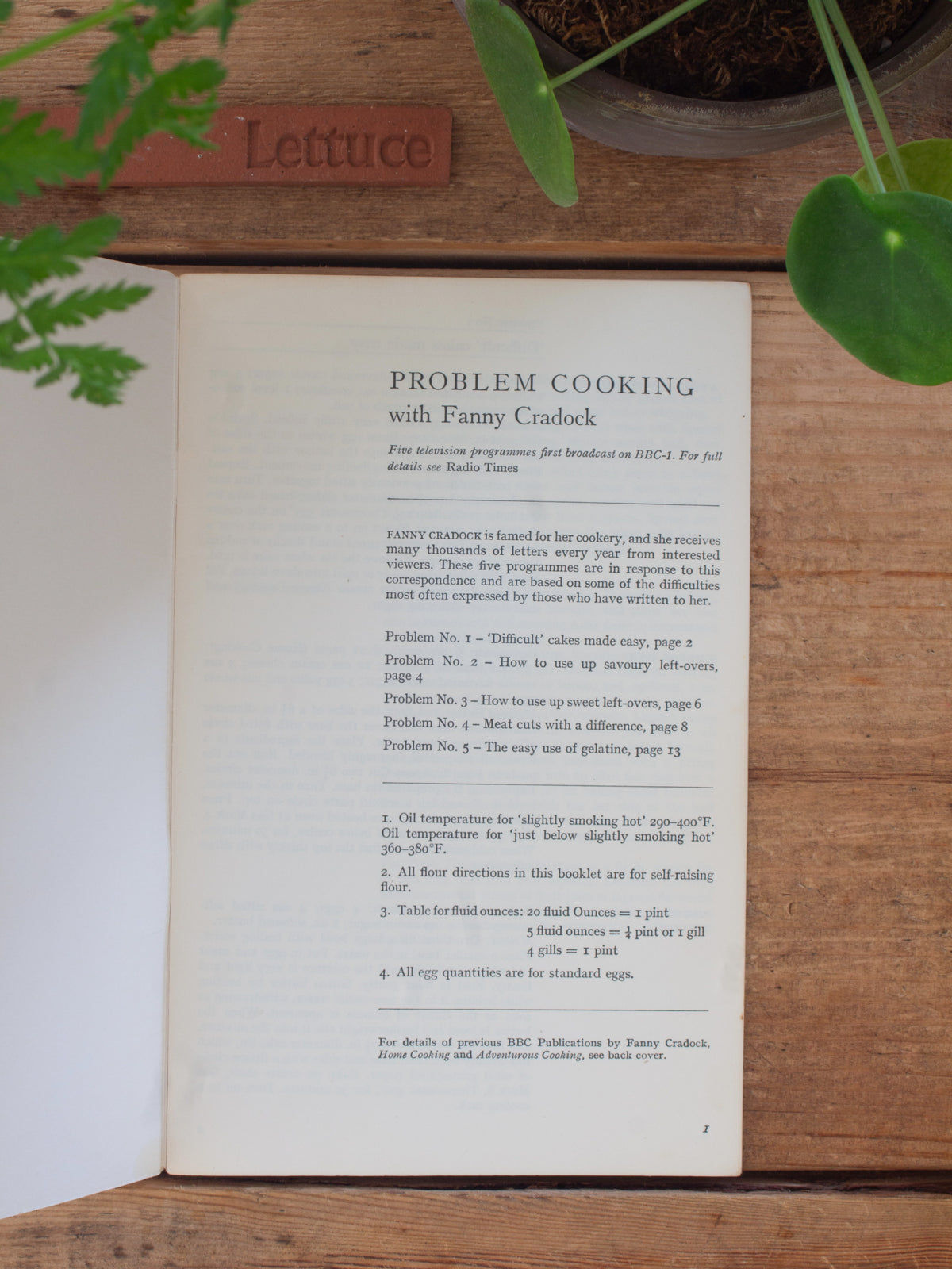 Problem Cooking with Fanny Cradock, 1967 - BBC Vintage Cookery Booklet