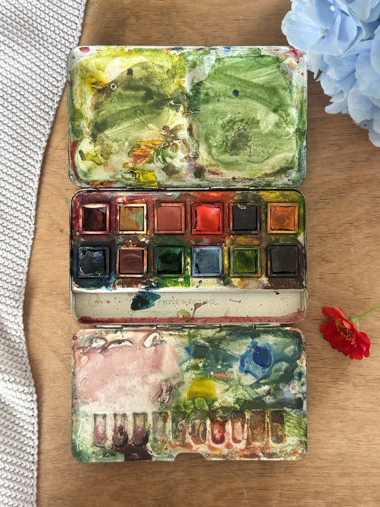 Vintage “Made in England” Watercolour Paint Tin