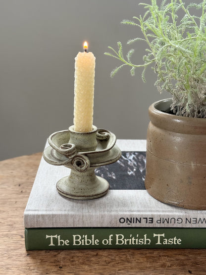 Vintage Studio Pottery Candle Holder - Hassall Dunbar, Scotland