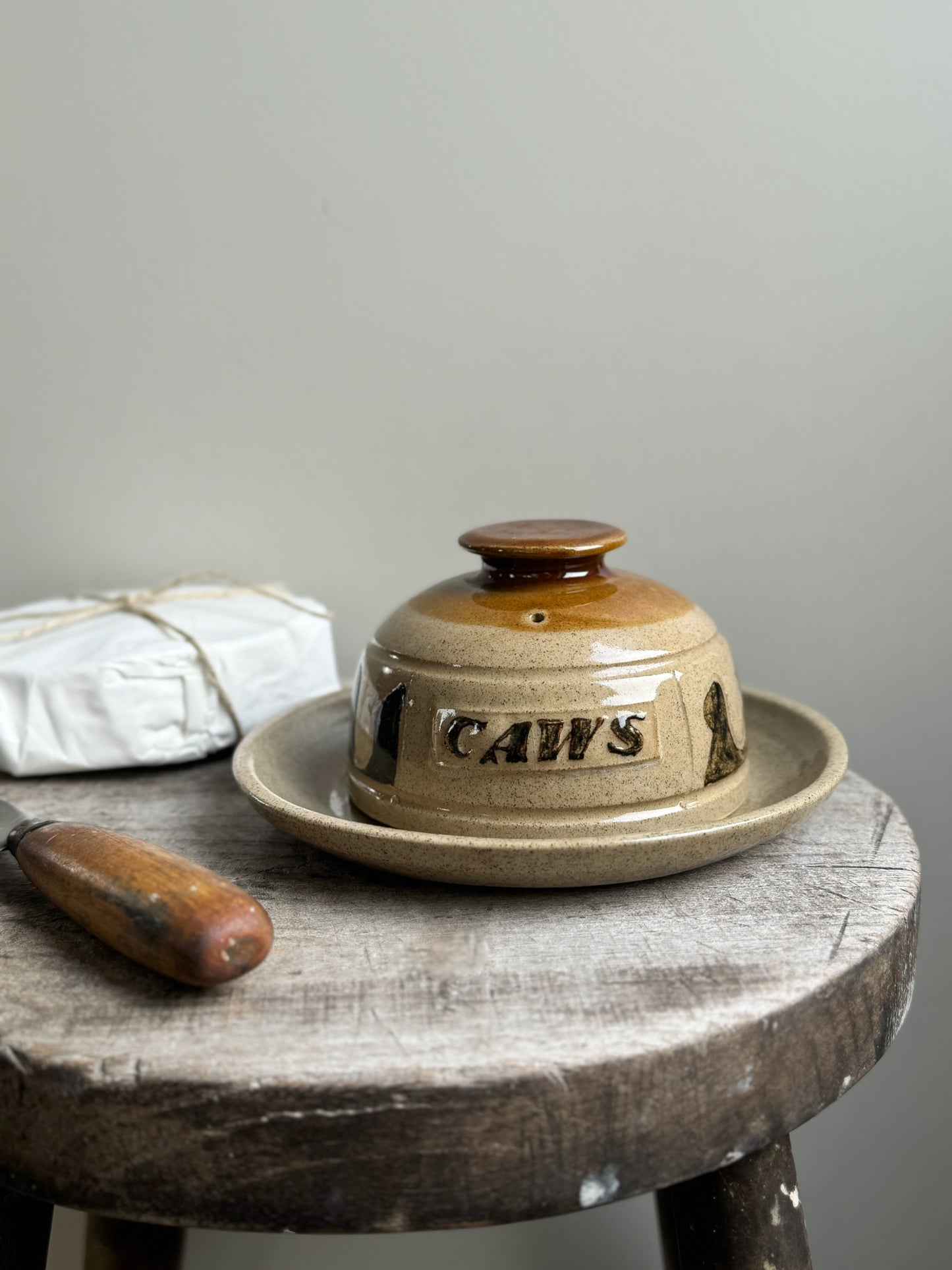 Vintage Welsh Studio Pottery ‘CAWS’ Cheese Dome Tregaron Pottery