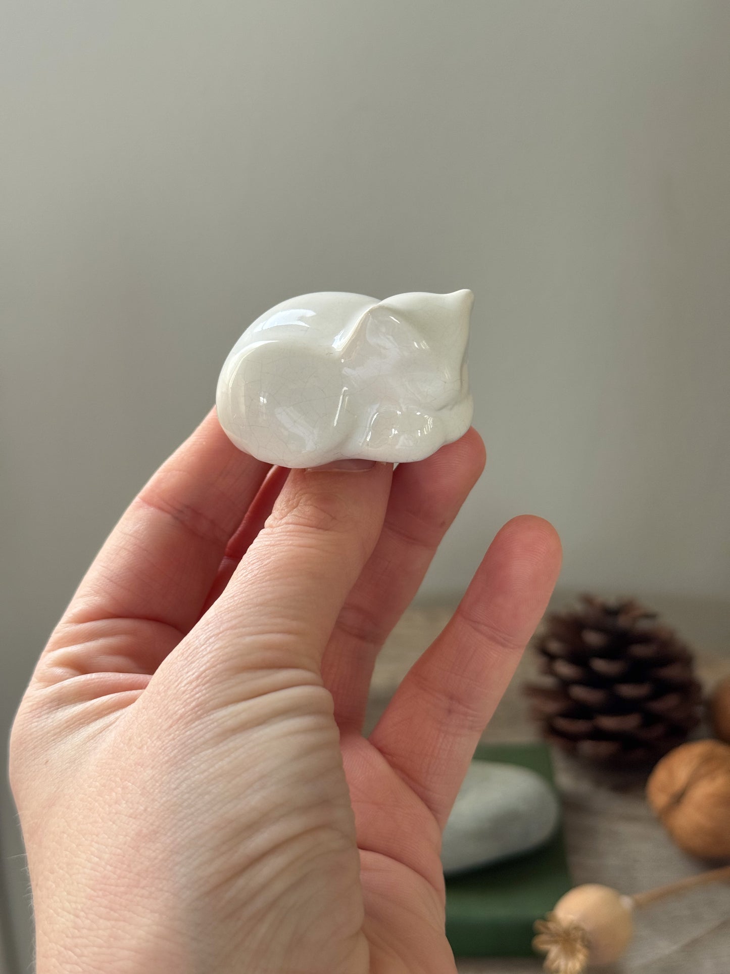 Tiny Vintage Studio Pottery Cat