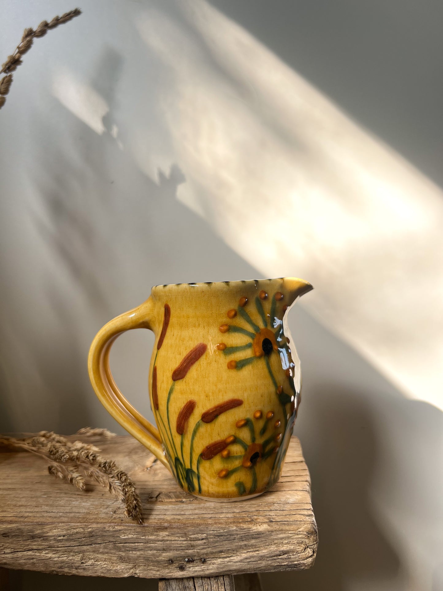 Welsh Studio Pottery Floral Creamer by Wendy Gill