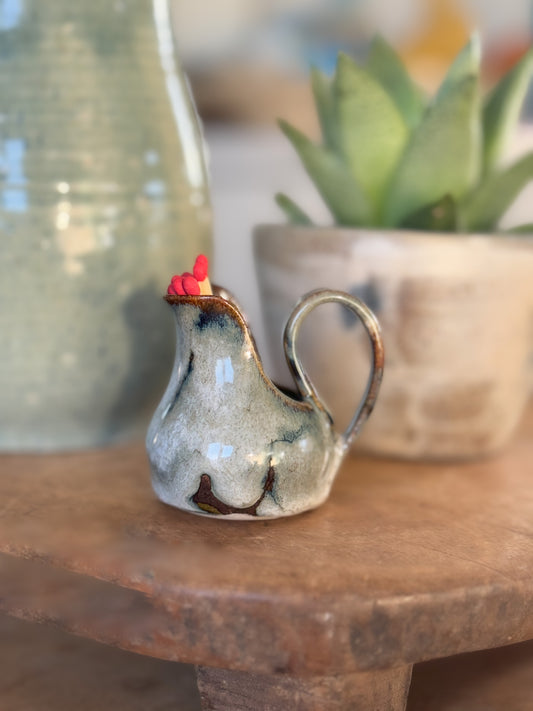 Miniature Drip Glaze Studio Pottery Creamer | Match Pot