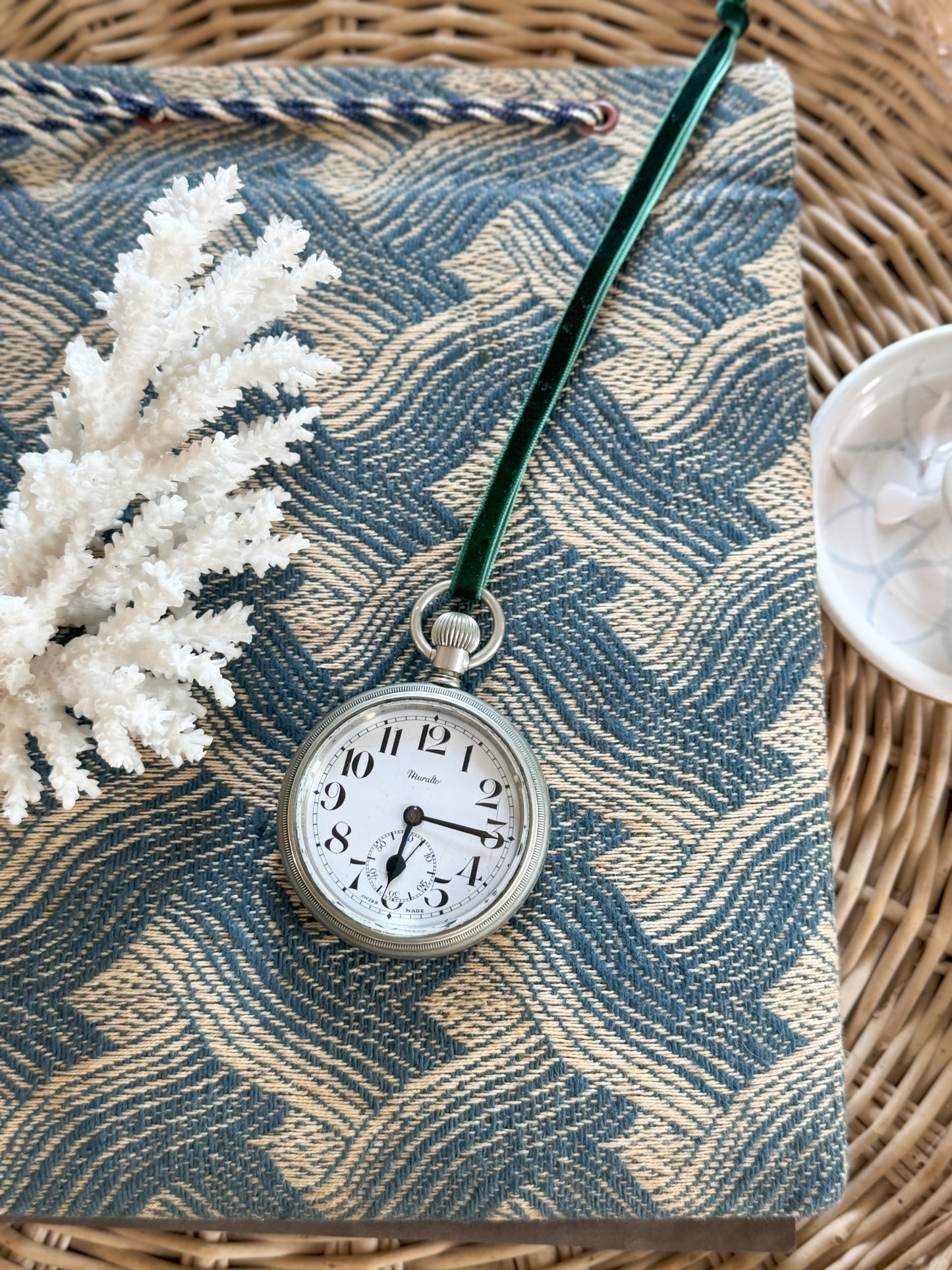 Vintage Silver Plated Swiss Muralto Wind Up Pocket Watch