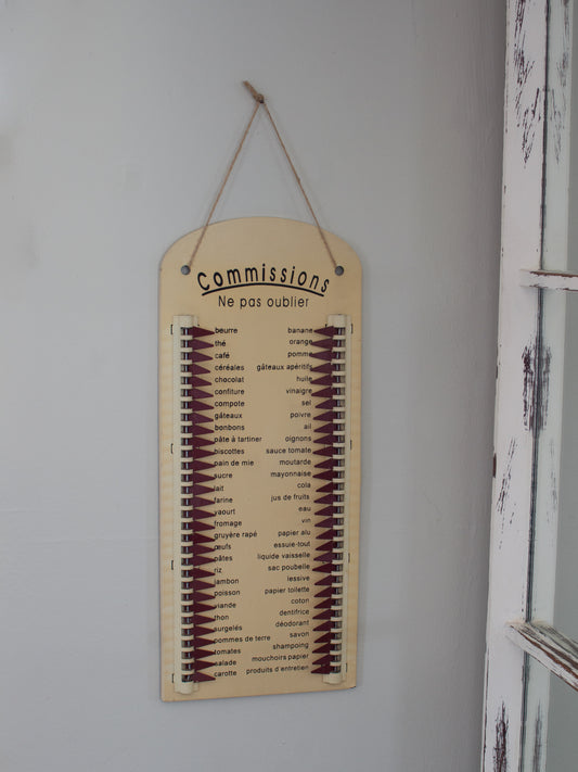 Vintage French ‘Ne Pas Oublier’ Enamel Shopping List Board