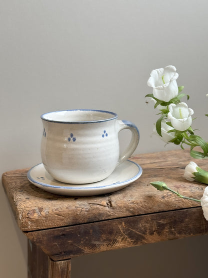 Studio Pottery Cappuccino Cup & Saucer