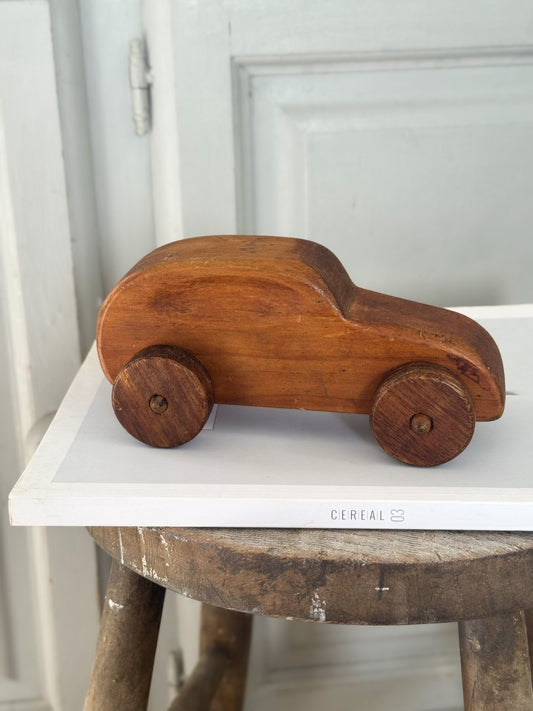 Vintage Solid Wood Toy Car