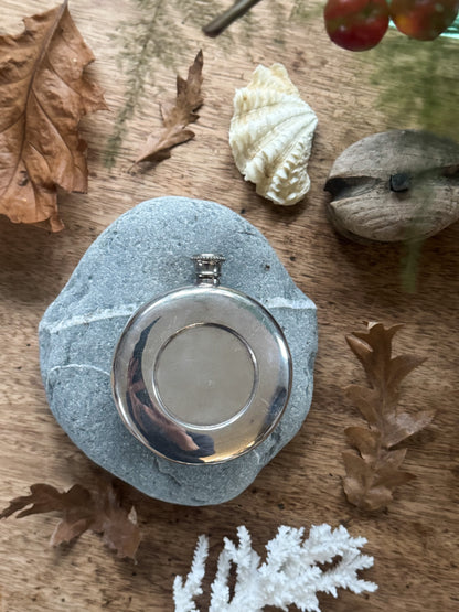 Vintage Silver-Plated David Shaw Hip Flask - Made in England