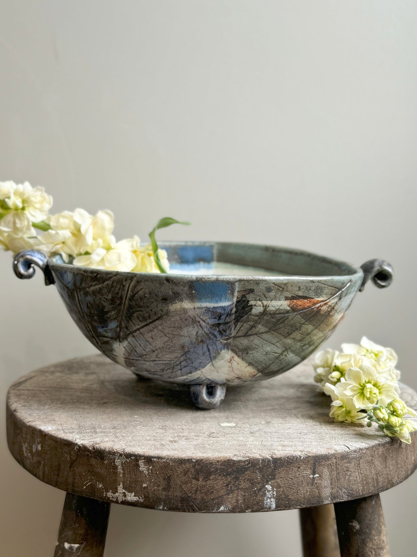 Abstract Studio Pottery Footed Bowl (Option 1)
