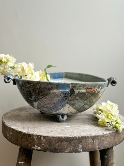 Abstract Studio Pottery Footed Bowl (Option 1)