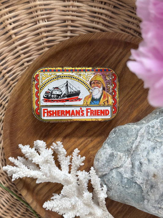 Vintage Fisherman’s Friend Tin, Nautical Design