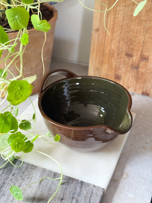 Vintage 1991 Studio Pottery Pouring Bowl by Margaret Brook, Huddersfield, Yorkshire