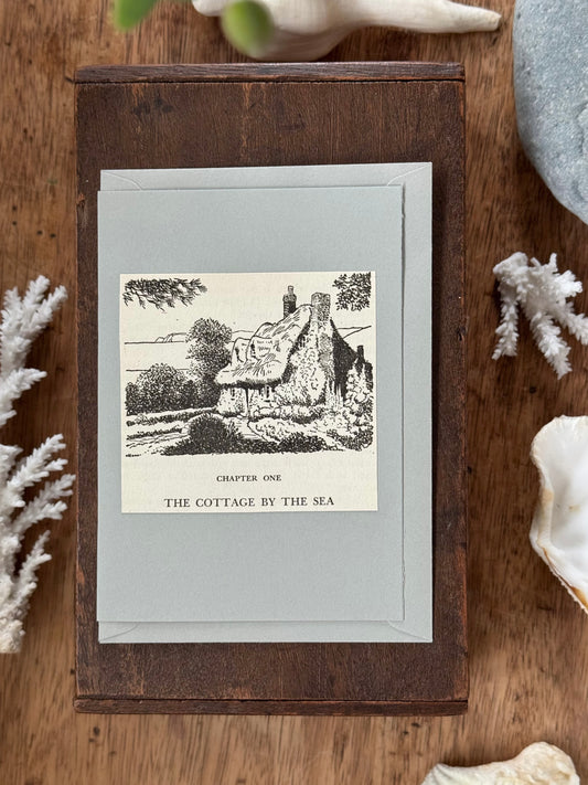 Handmade Hiraeth Vintage Illustration Greeting Card ‘The Cottage By The Sea’ • A6