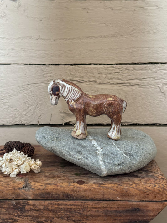 Vintage Studio Pottery Horse Sculpture