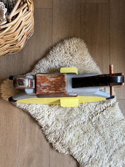 Vintage 1950s Handmade Wooden Ride on Horse