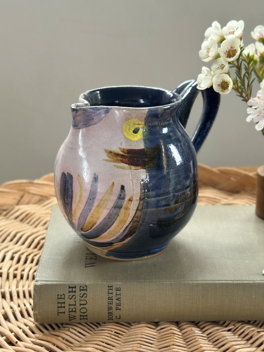 Vintage Unique Studio Pottery Bird Jug