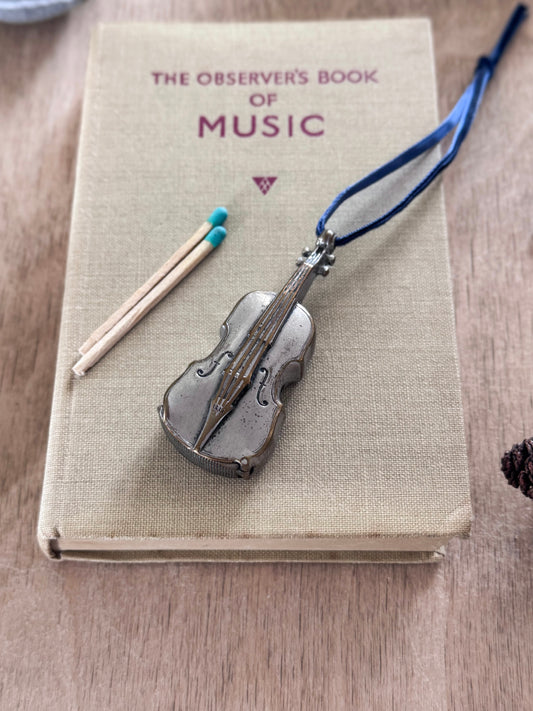 Antique Silver Plated Violin Vesta Case