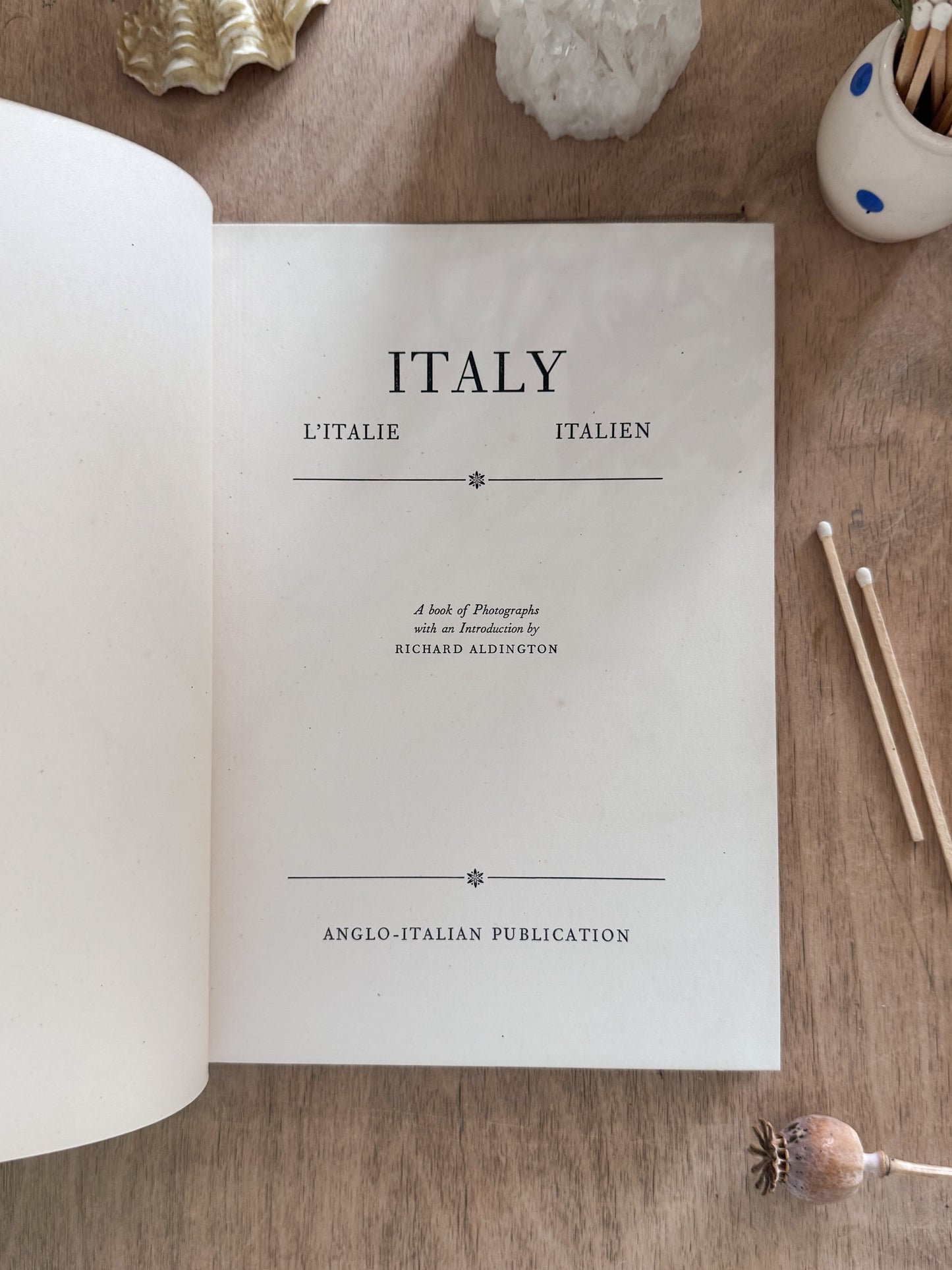 Italy, Anglo-Italian Publication, Mid 20th Century, Vintage Black & White Photographic Book