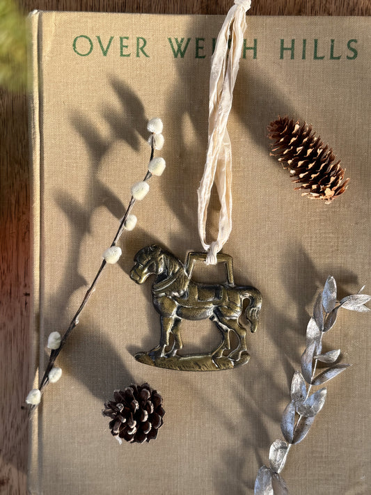 Vintage Brass Rocking Horse Decoration