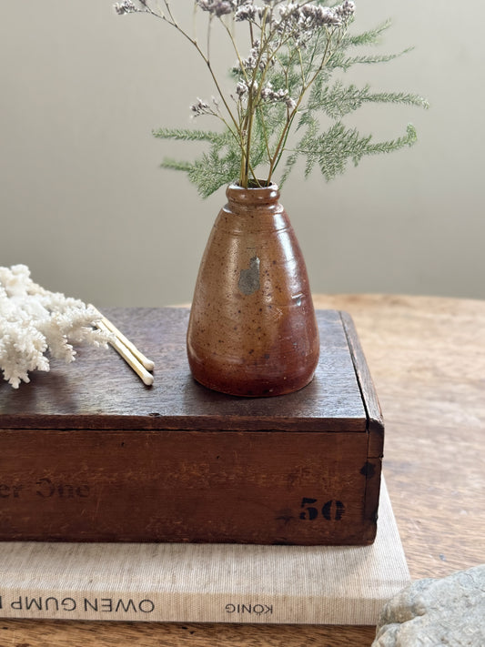 Antique Stoneware Cone Shaped Ink Bottle - c.1870s