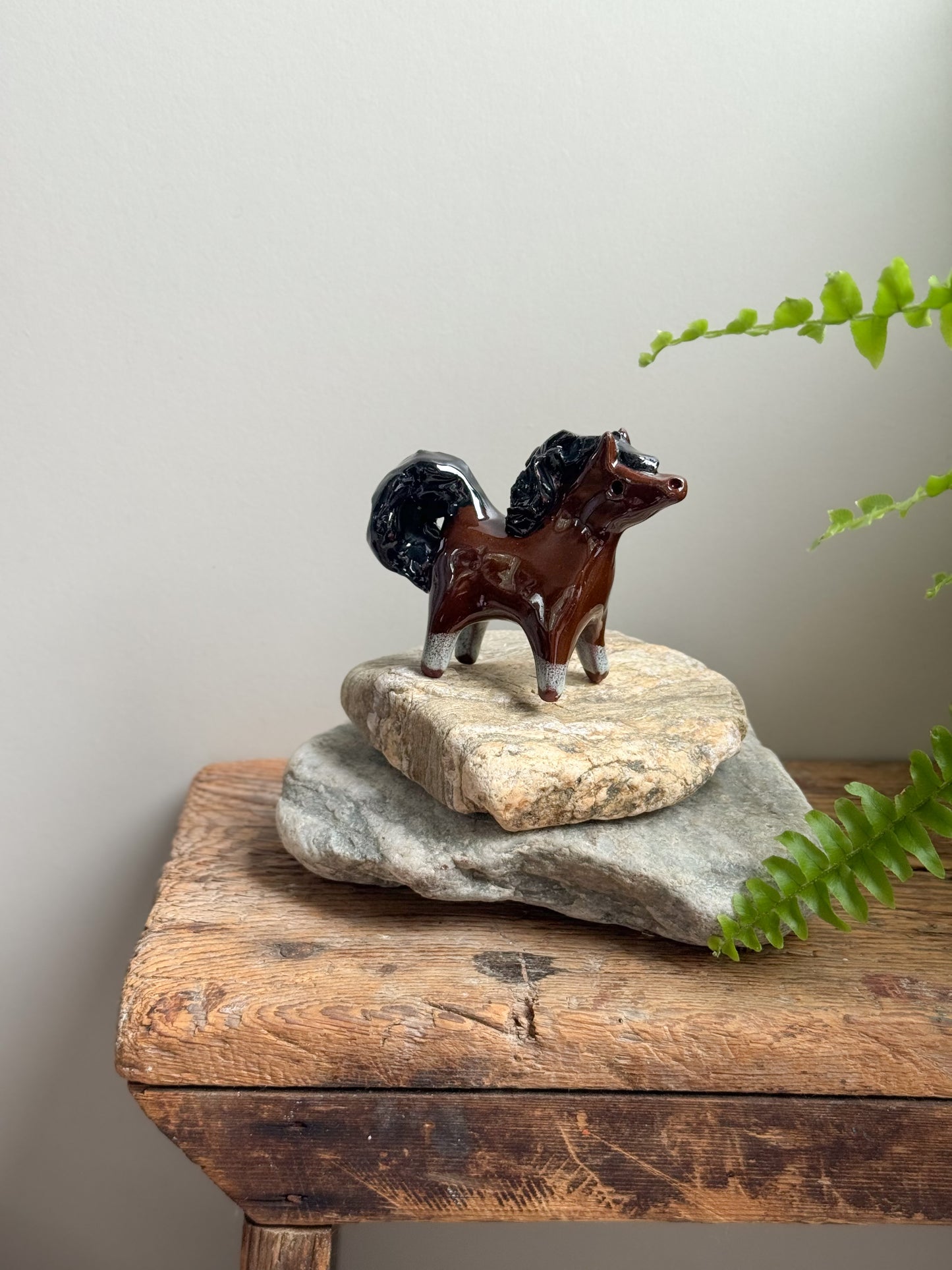 Vintage Handmade Studio Pottery Pony Figurine